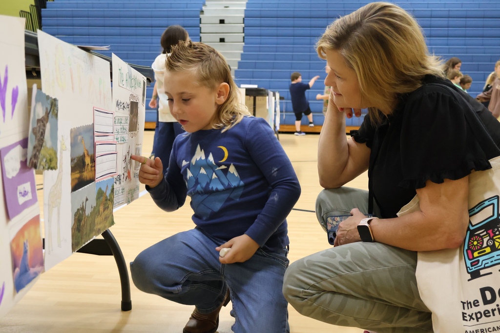 student giving presentation