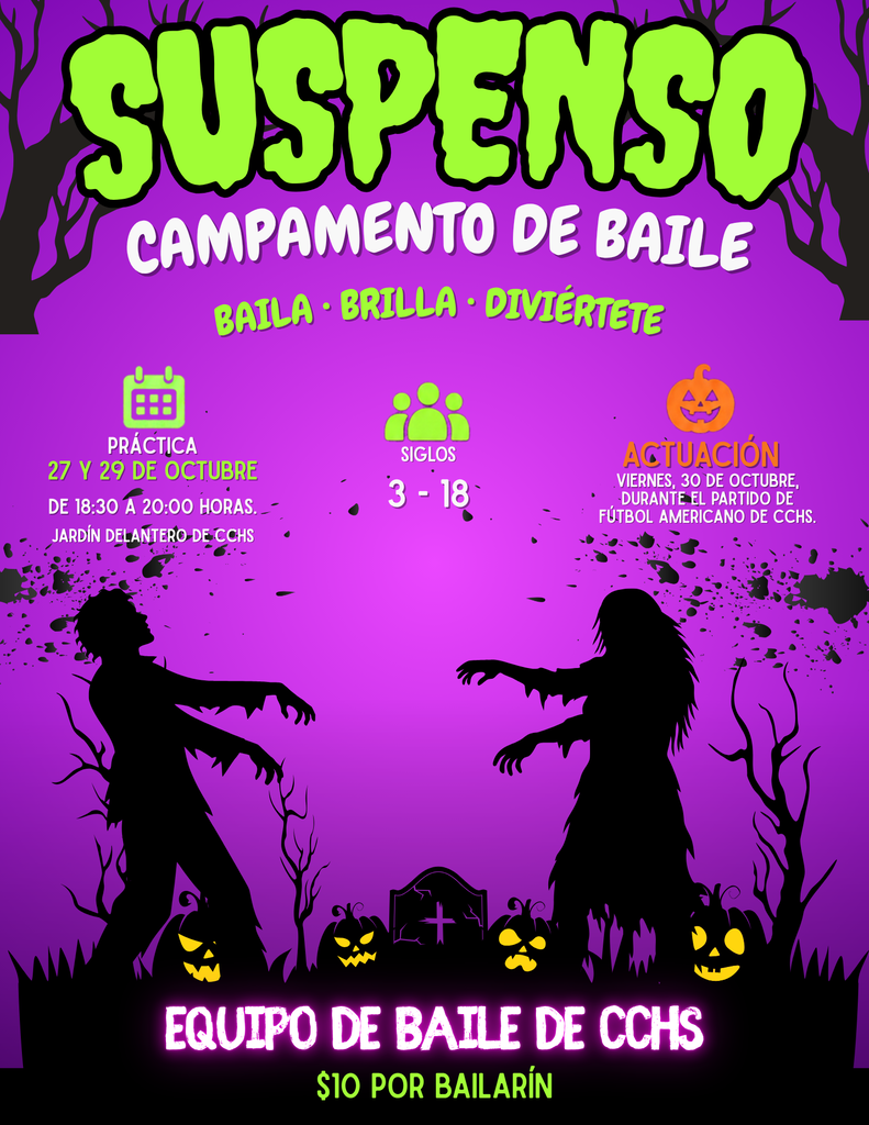 dance camp flyer Spanish