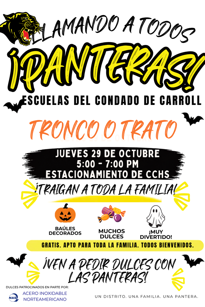 Community flyer Trunk or Treat Spanish