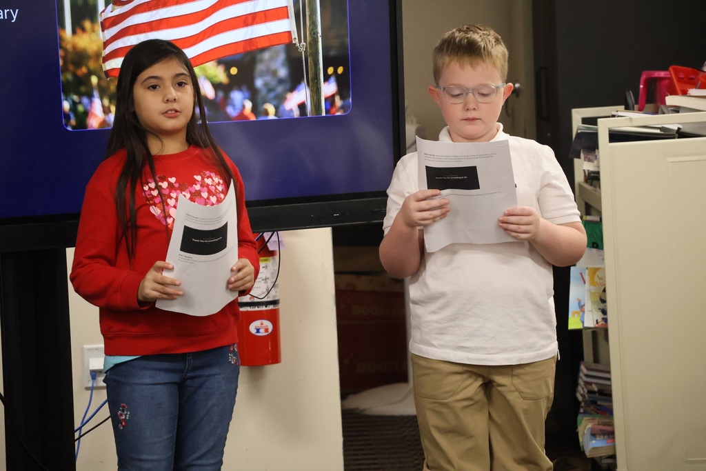 Students greeting Chamber members
