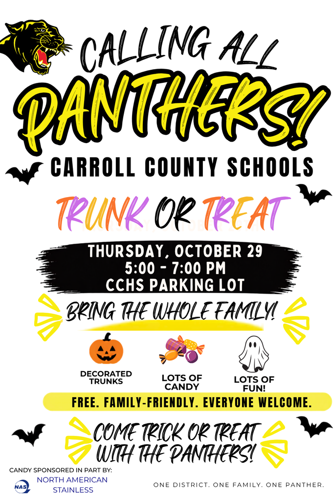 Trunk or Treat flyer English