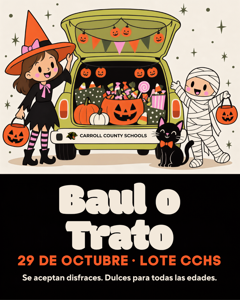 Trunk or treat flyer Spanish