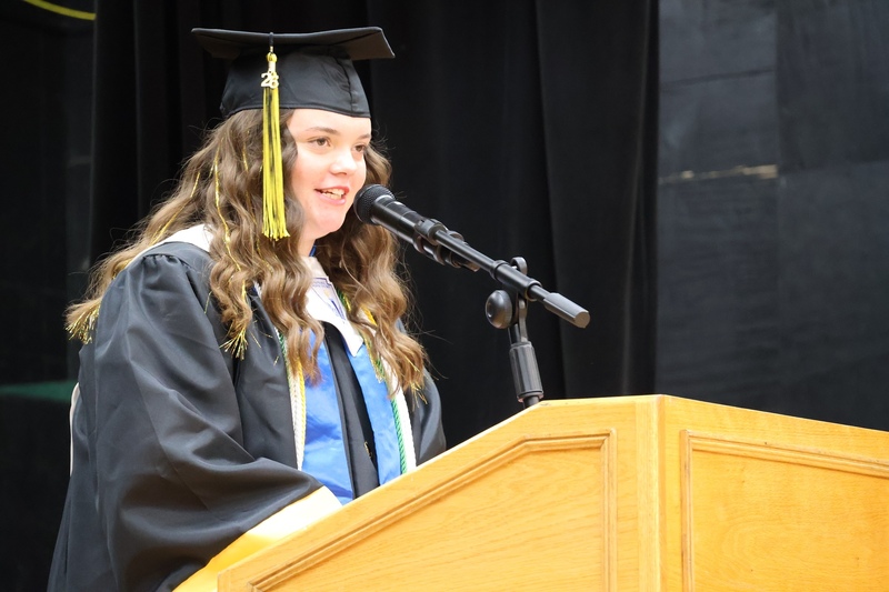 CCHS senior giving speech