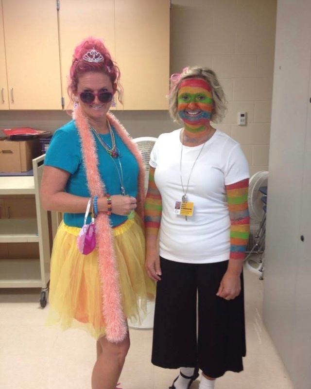 Leaders dressed up in costumes