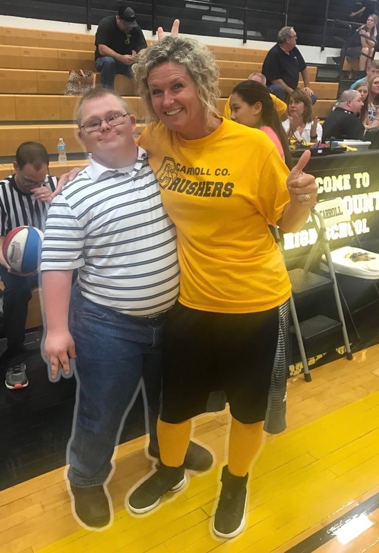 Jonica Ray and student