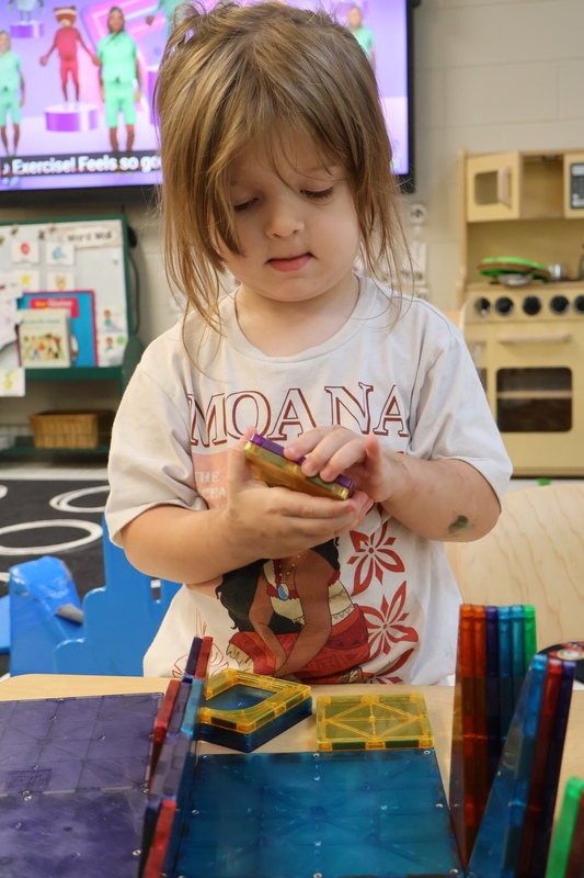 Student playing in class