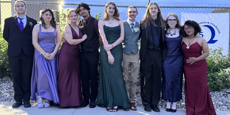 students at senior prom