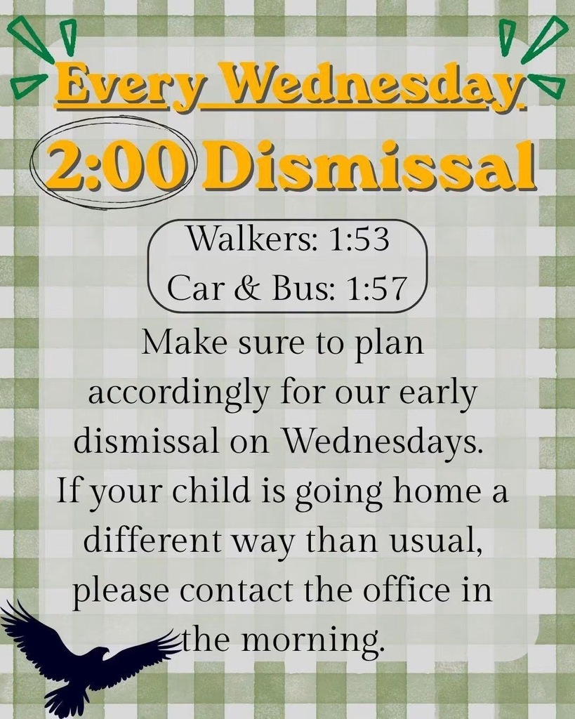 Every Wednesday Dismissal Times