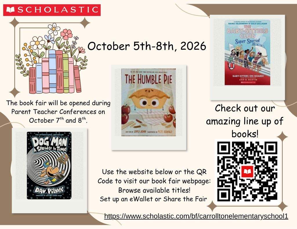 Book Fair at CGS Next Week, October 5th - 8th