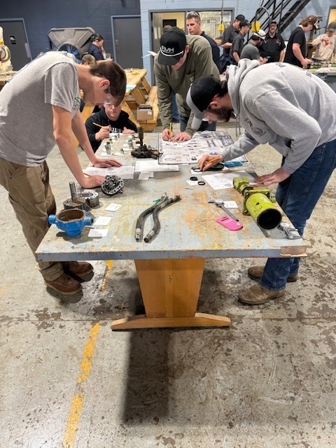 students working
