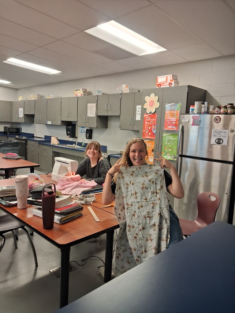 Students in sewing class