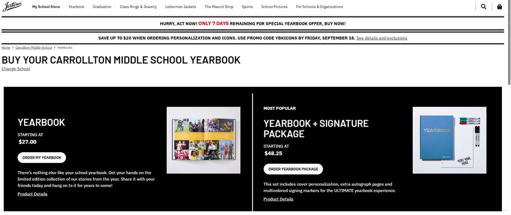 yearbook advertisement