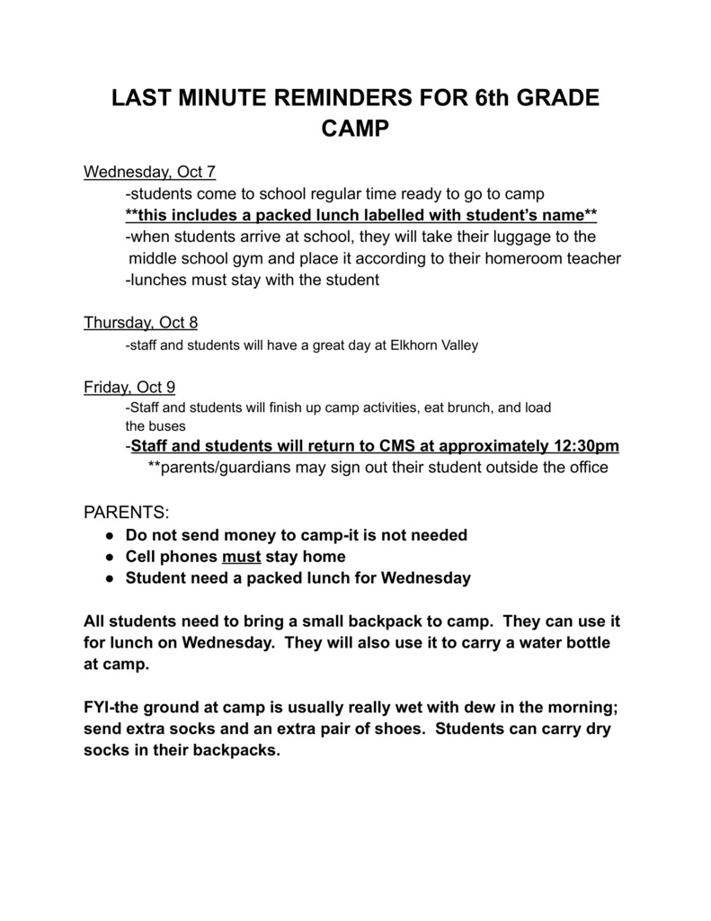 camp info