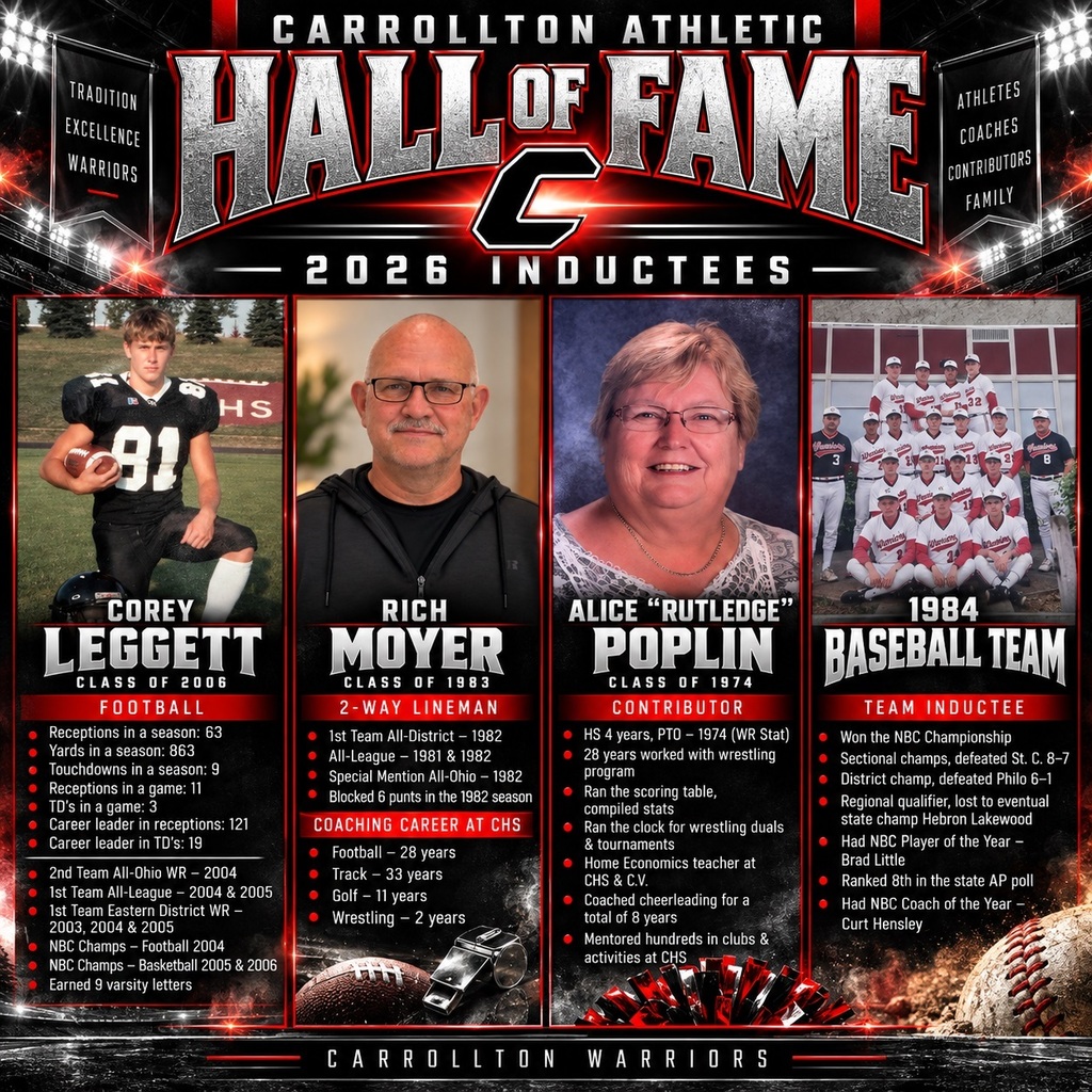 2026 Athletic Hall of Fame Inductees