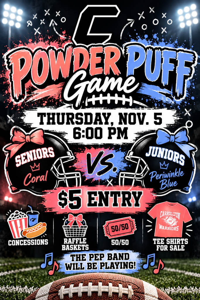 powder puff football game flier