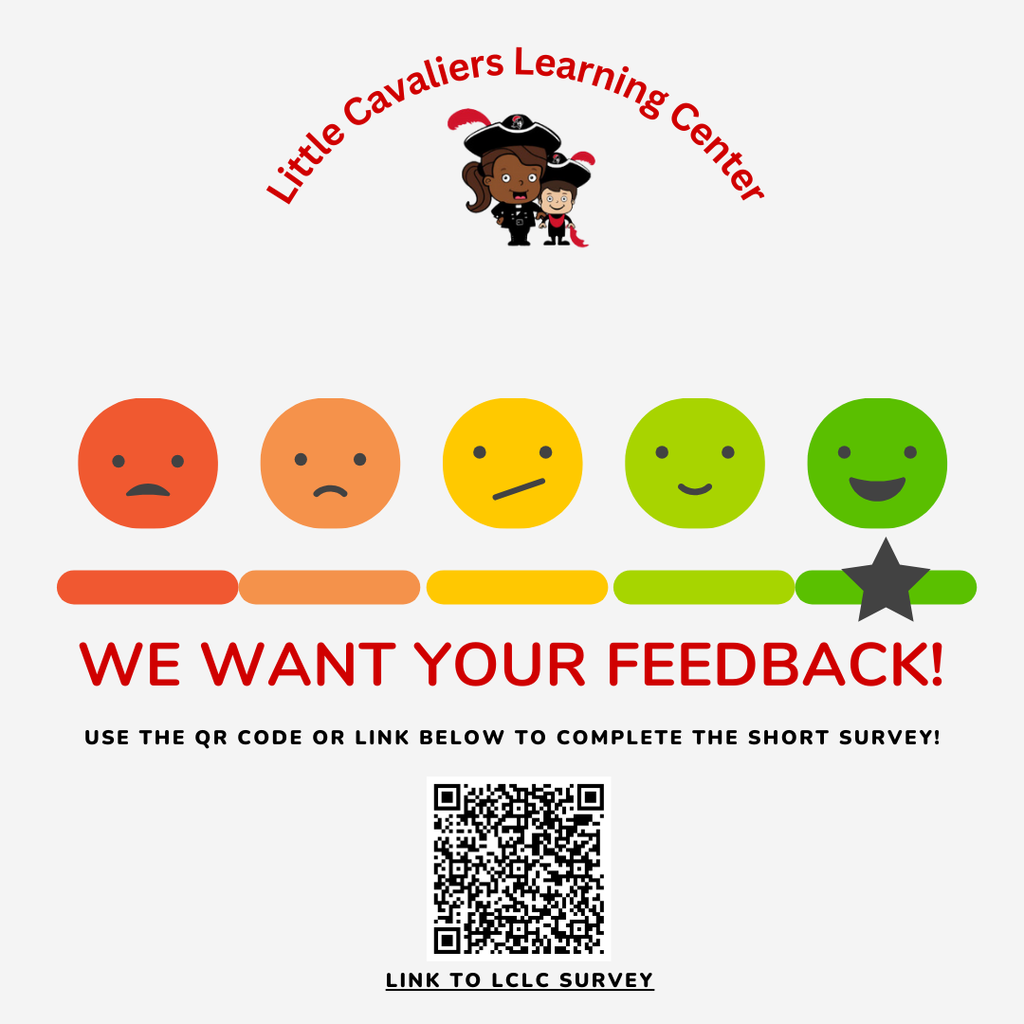 graphic with emoji faces that says "we want your feedback"