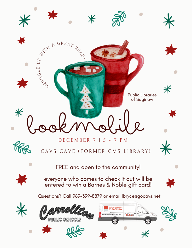 Bookmobile at Carrollton flier December 7th