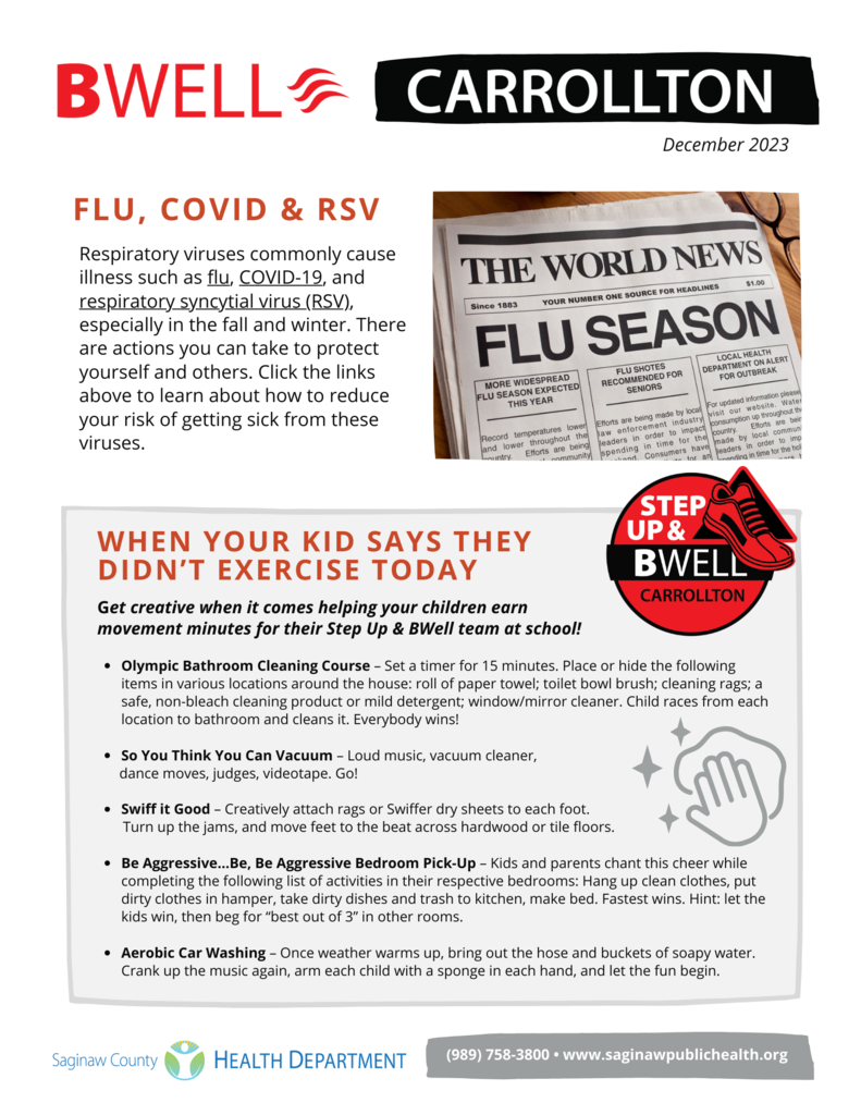 first page of December wellness newsletter