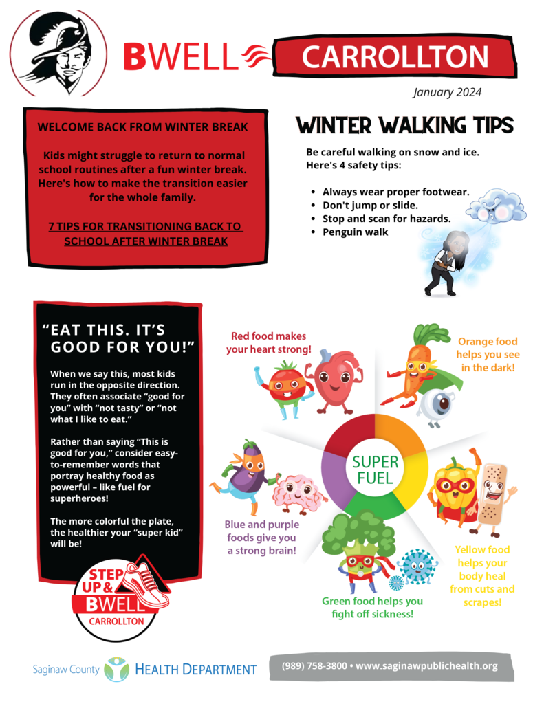 first page of the January health newsletter