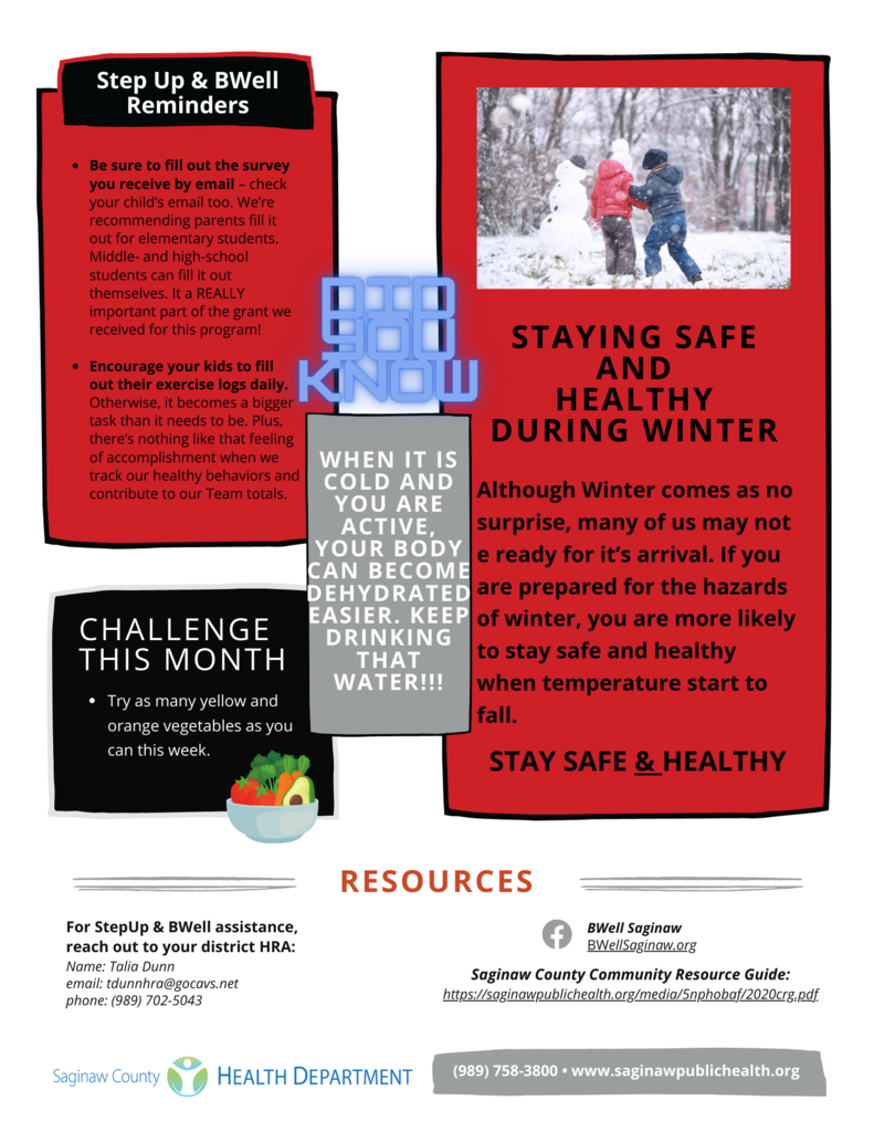 second page of January health newsletter