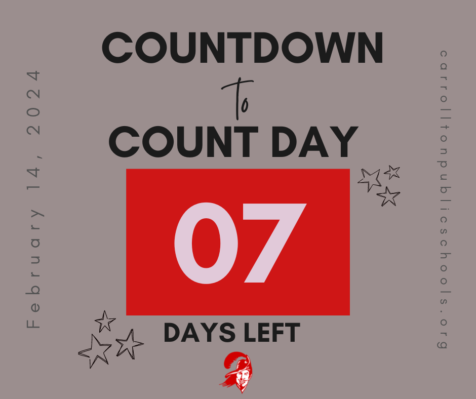 graphic that says "countdown to count day 7 days left" 