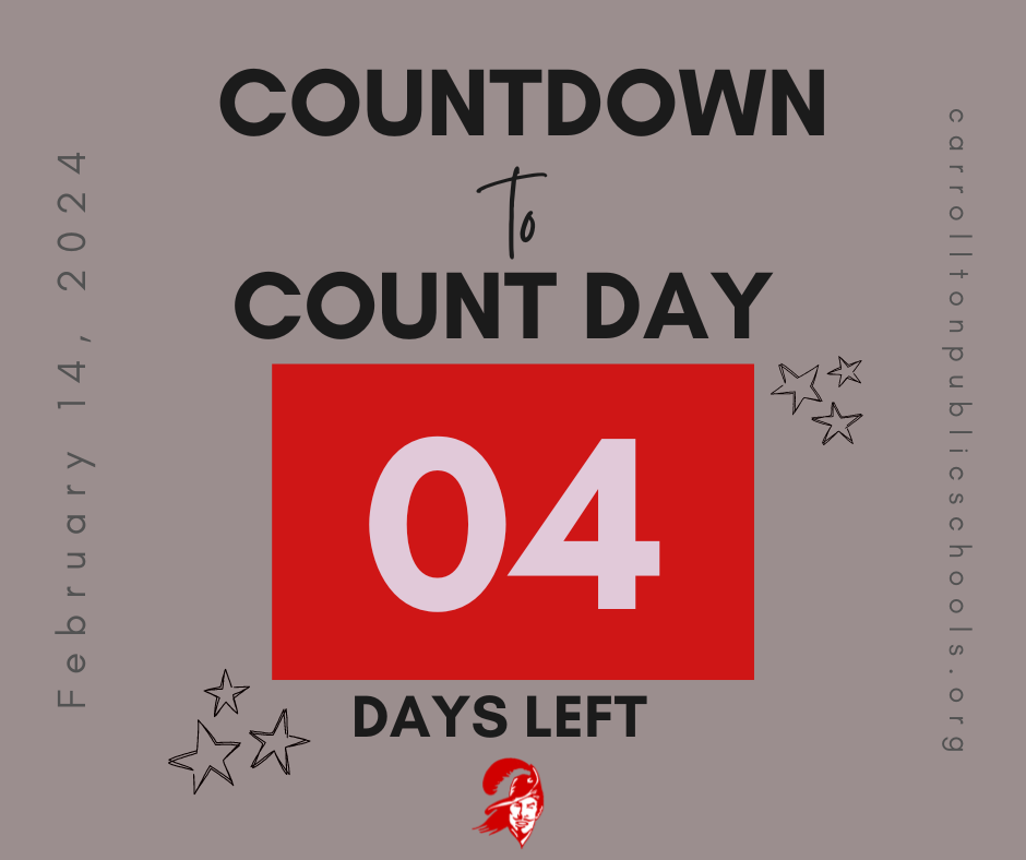 graphic that says "countdown to count day 4 days left"