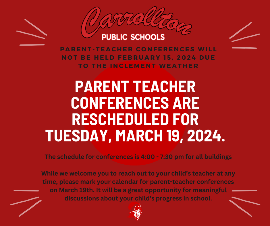 graphic with info about conferences being rescheduled for March 19
