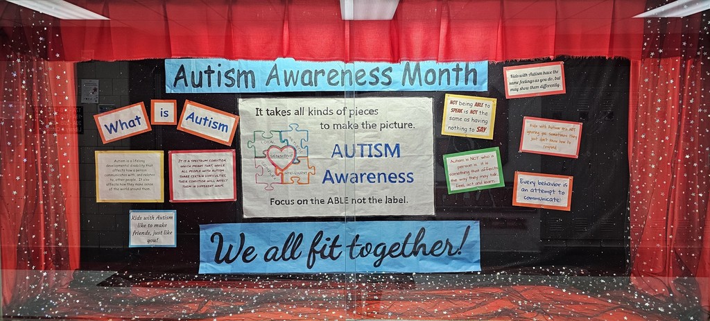 display in CMS celebrating Autism Awareness Month