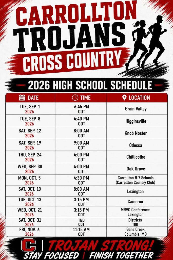 HS XC Schedule
