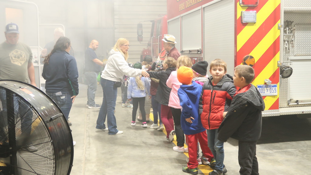 1st Grade Tigers with the trucks and smoke house!