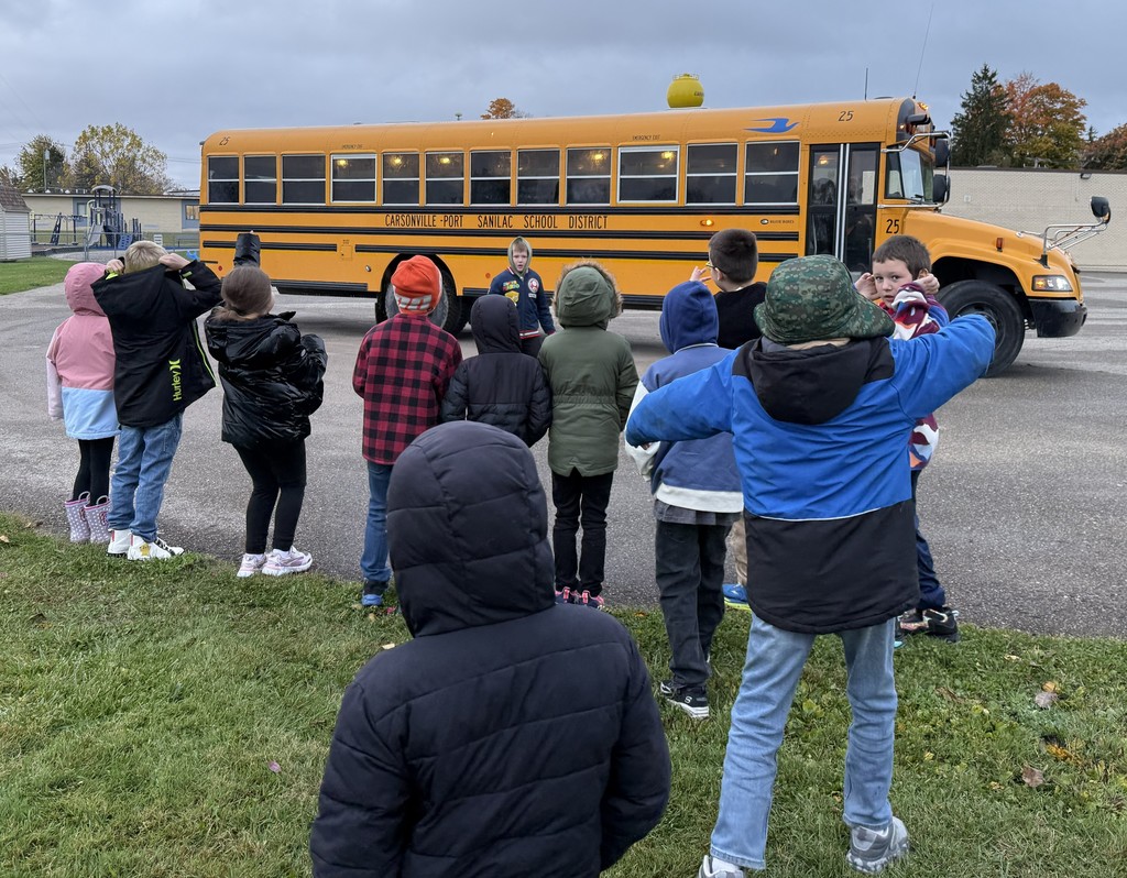 The bus of 7th graders has arrived!