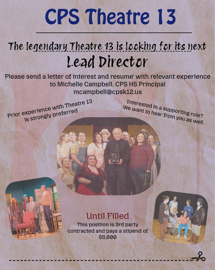 Vacancy - Theatre 13 Director 