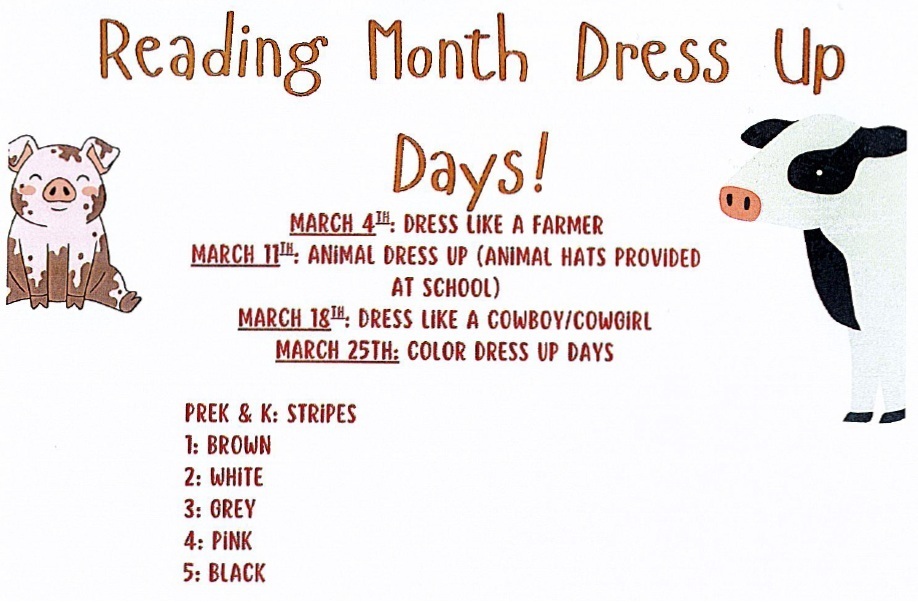 CPS Elementary Reading Month Dress Up Days