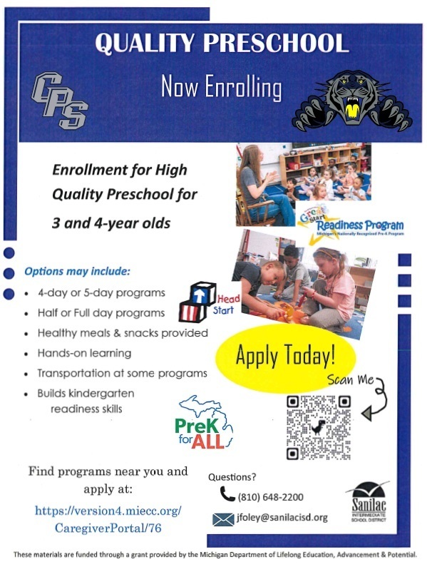 PreSchool Enrollment Flyer