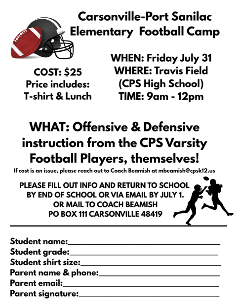 CPS Elementary Football Camp