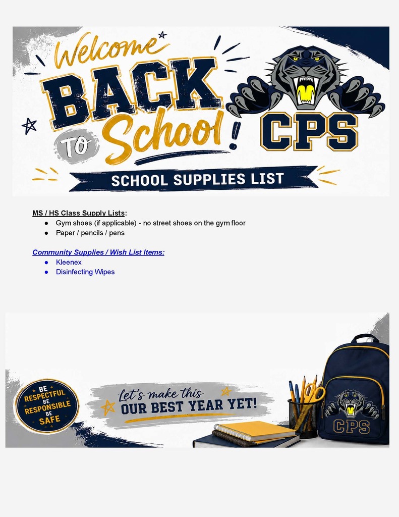 Supply List P4