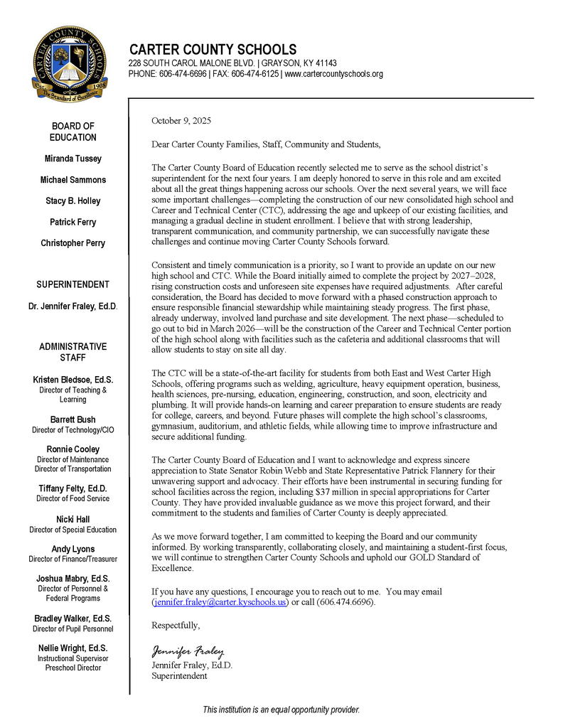 10-09-25 Dr Fraley Letter