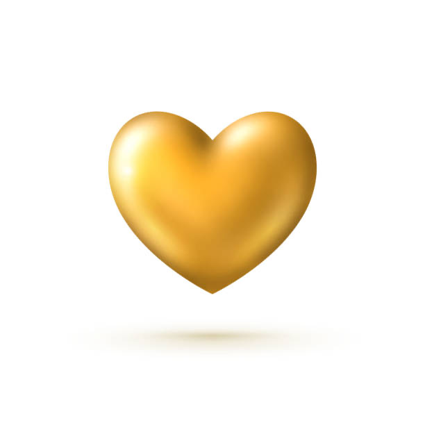 gold floating heart 