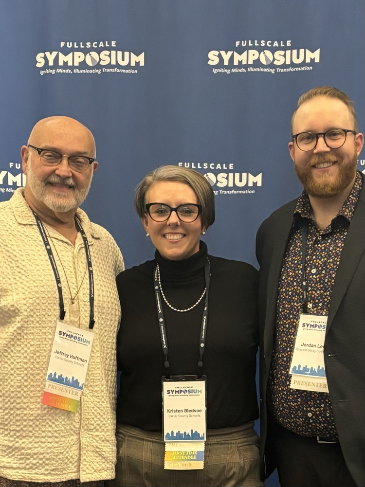 Mr. Huffman and Mrs. Bledsoe pictured with Jordan Lewis of SpacesEDU
