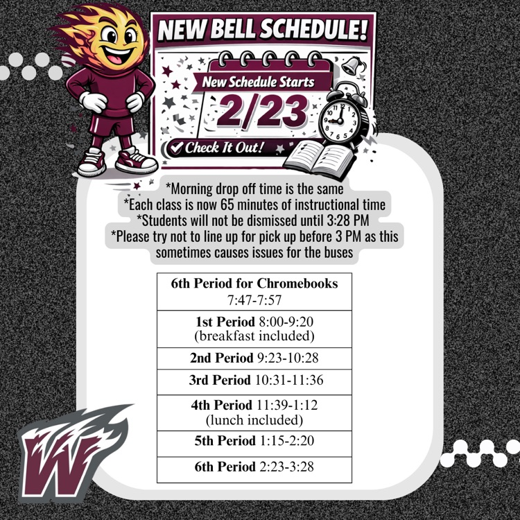 New Bell Schedule