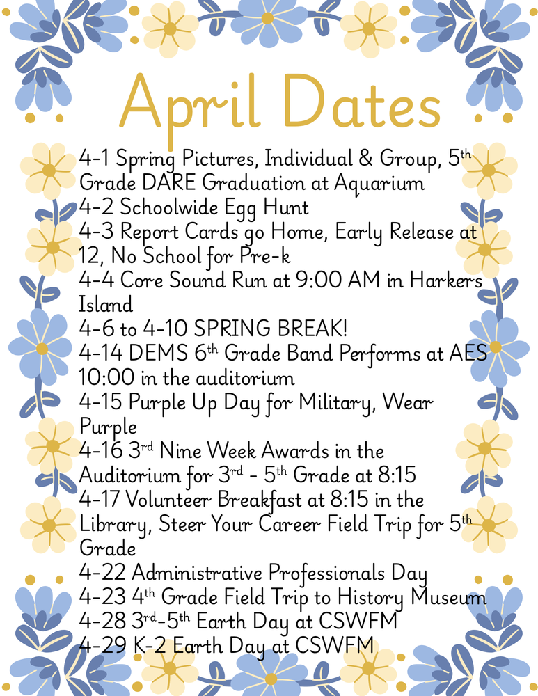 April Dates