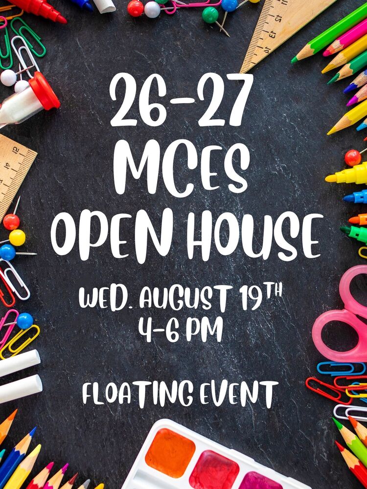 Open House 8/19 4-6 pm