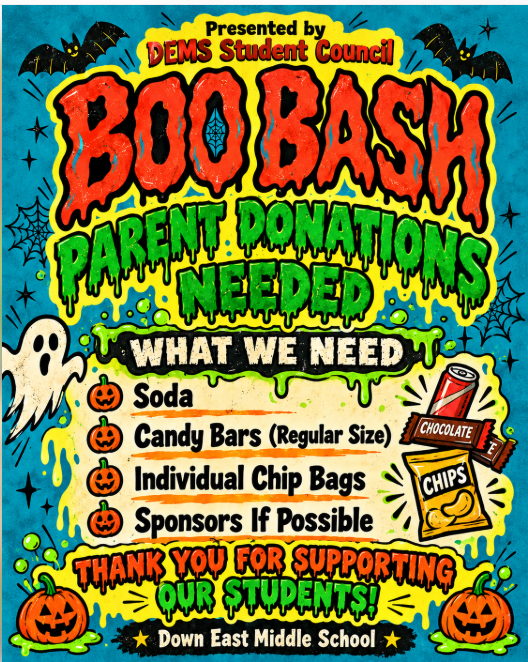 Boo Bash Donation Flyer