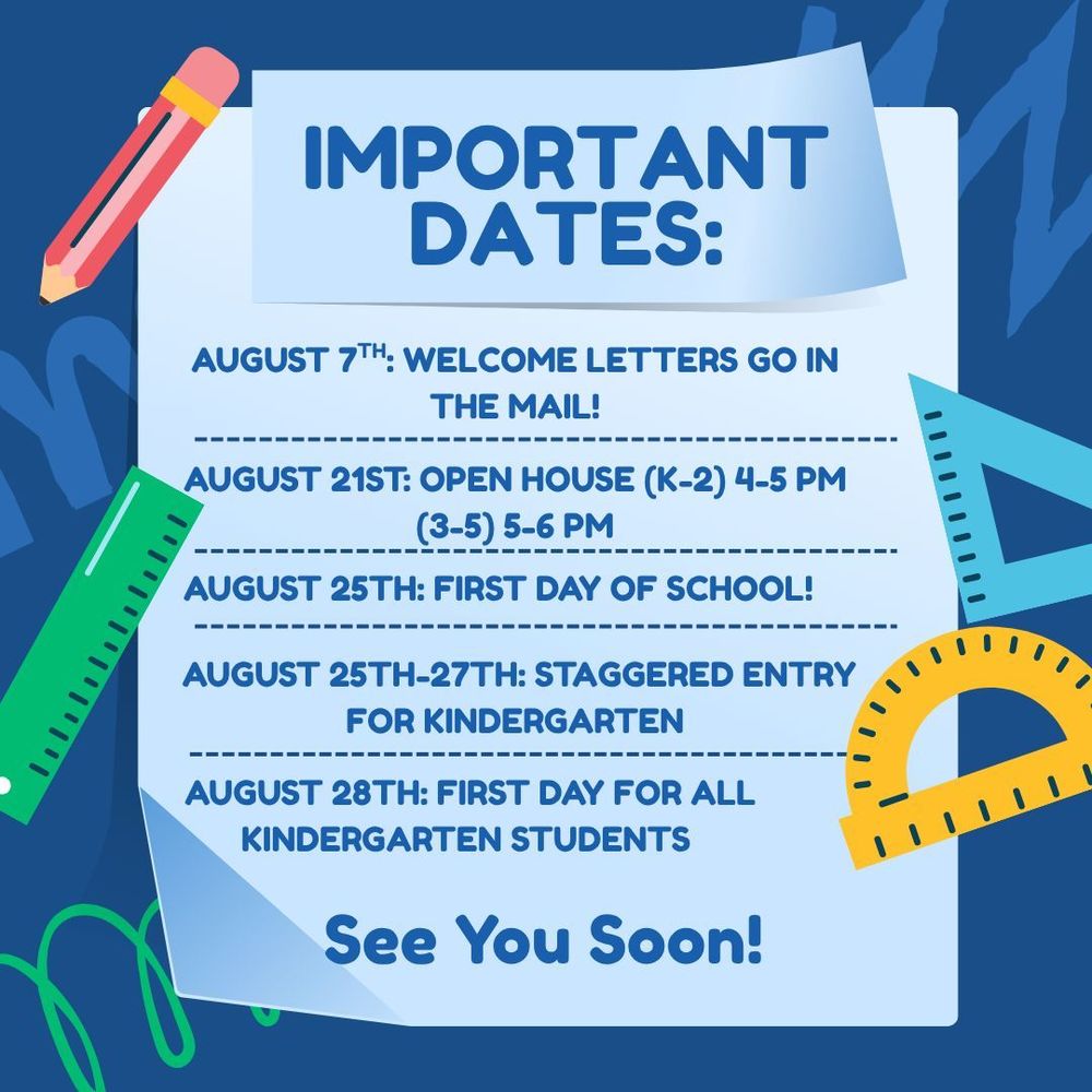graphic with rulers, pencils, and important dates listed on it