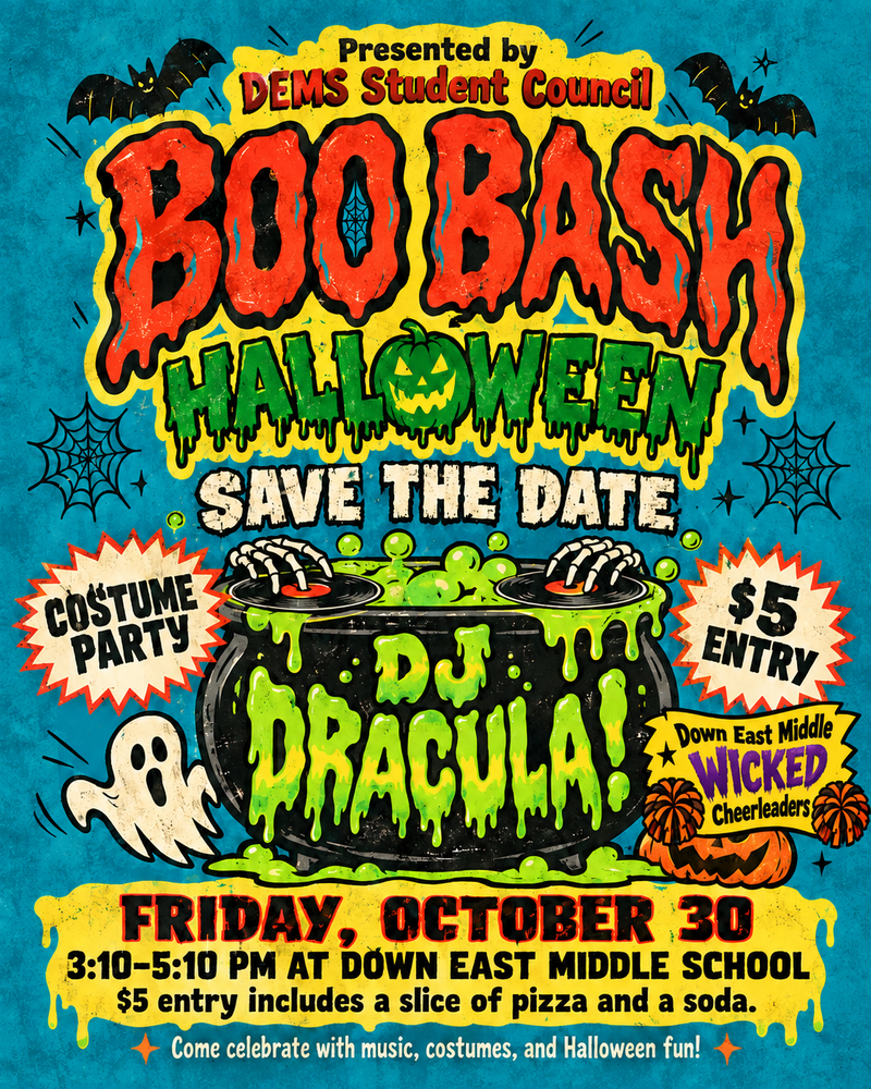 Boo Bash Flyer for October 30th