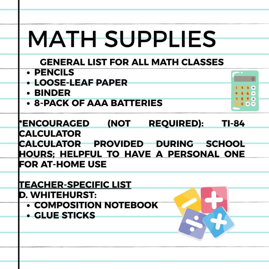 Math Supplies