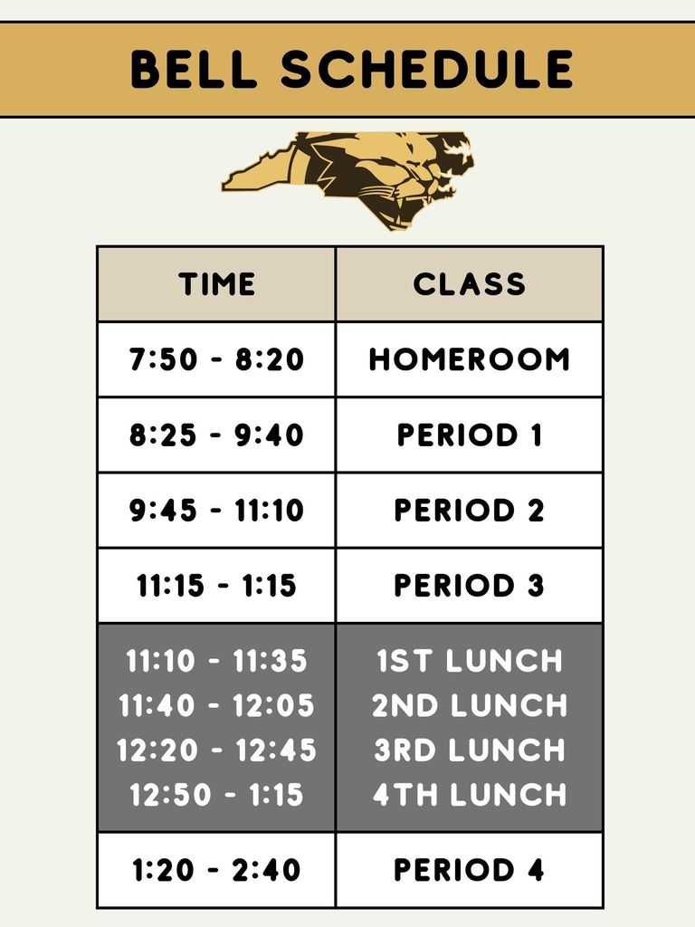 Homeroom schedule