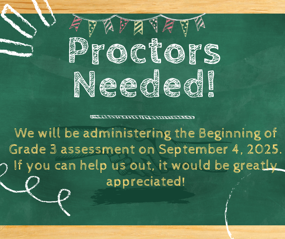 Proctors needed for testing