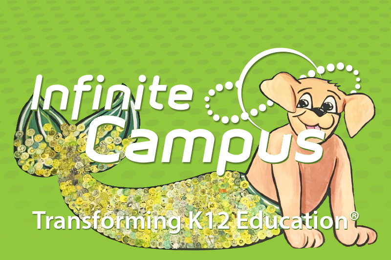 Infinite Campus Parent Portal Logo with a Seadog in the background. 