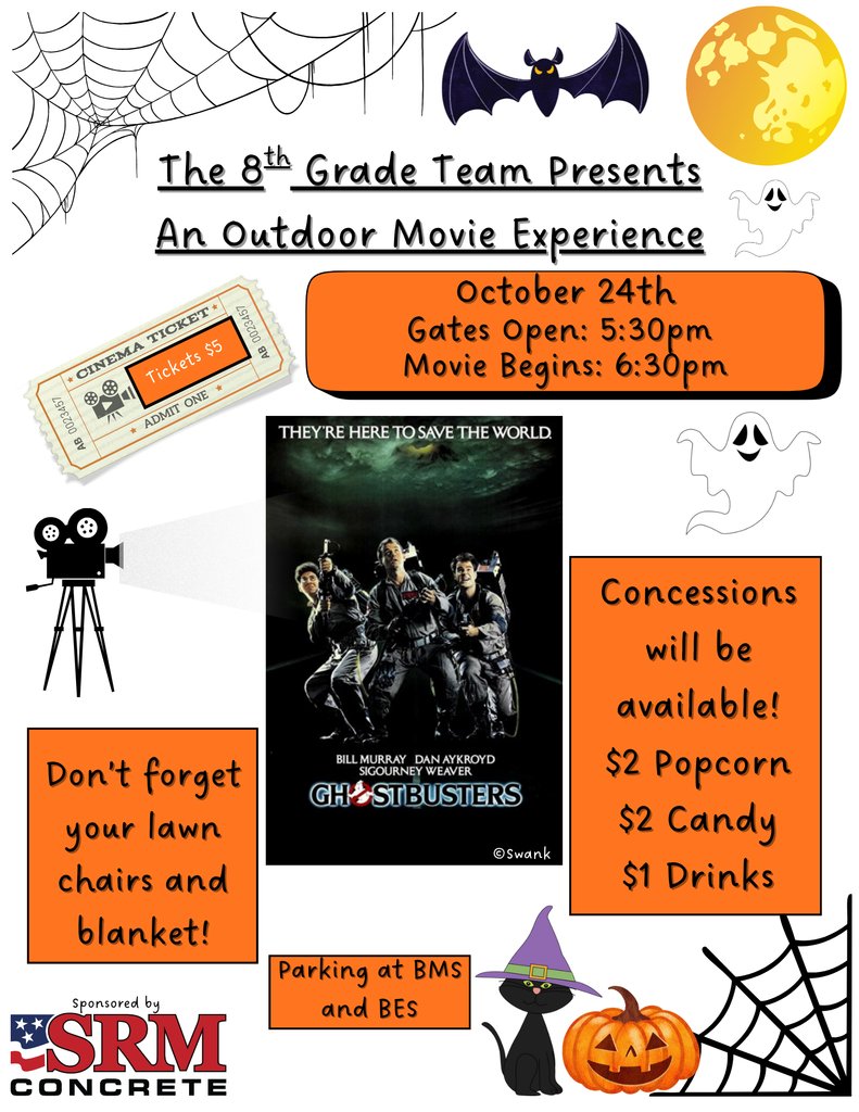 Oct. 24th outdoor movie flyer